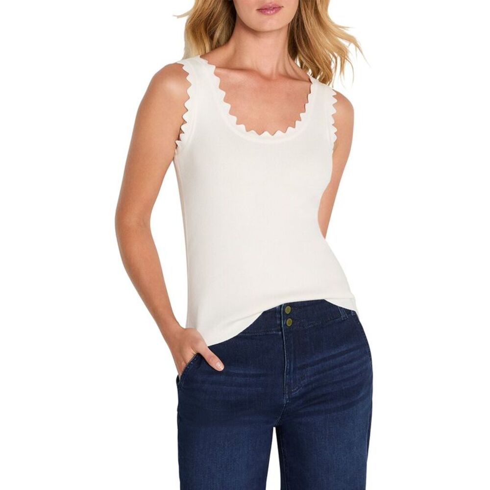 Nic+Zoe Womens  Scallop Sweater Tank